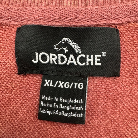 JORDACHE Pink Tie Dye Logo Sweater Sweatshirt in XL - Picture 4 of 9